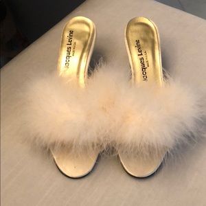 Jacques Levine Heeled Slippers